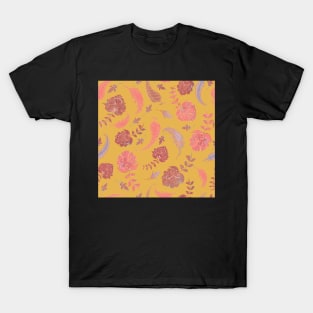 Patterns of Paradise - Yellow & Coral T-Shirt